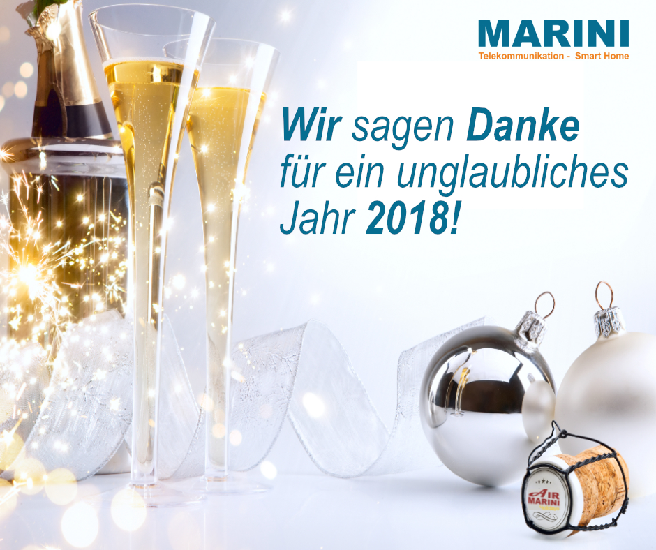 Danksagung 2018 Marini sagt Danke für ein unglaubliches Jahr 2018