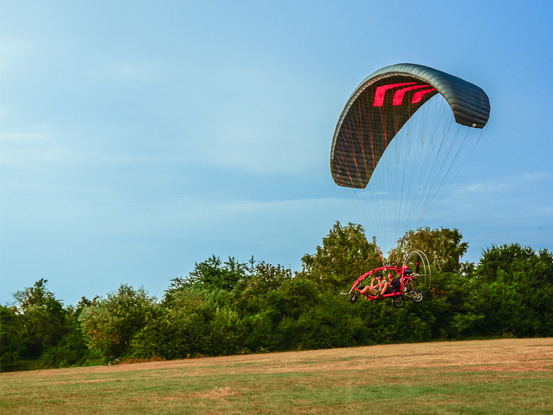 Fliegen im offenen Paratrike