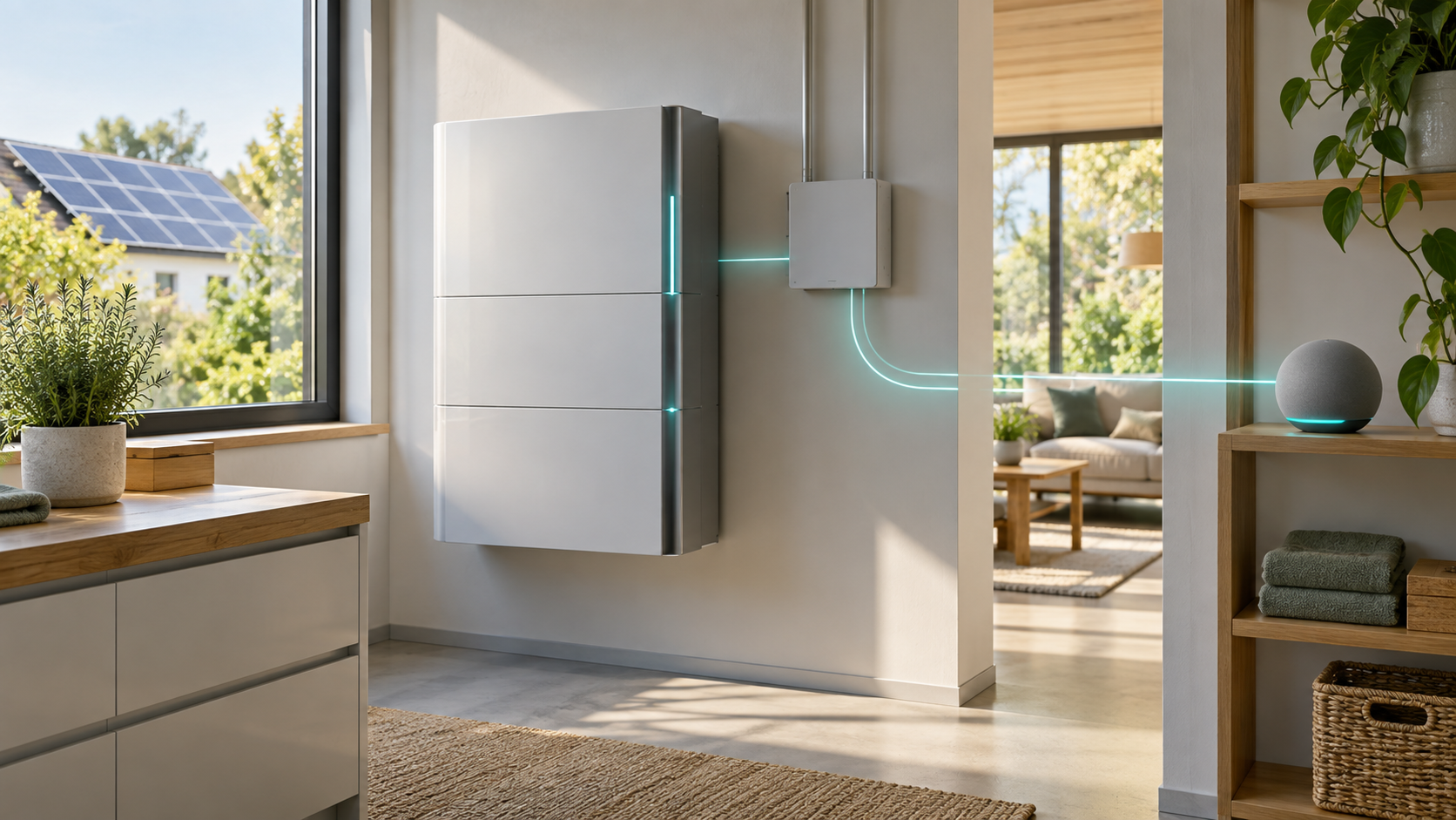 Lokaler Anker-SOLIX-Heimspeicher mit Homey im modernen Smart Home