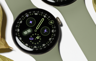 Google Pixel Watch 5 mit olivgrünem Armband – offizielles Google Pressebild