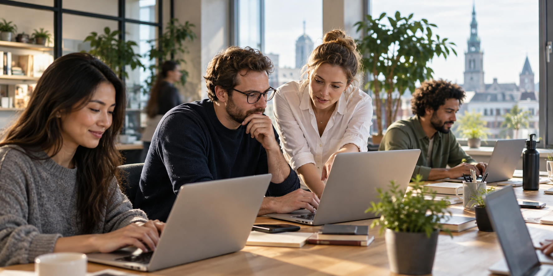 Team nutzt KI im Arbeitsalltag und prüft Ergebnisse gemeinsam