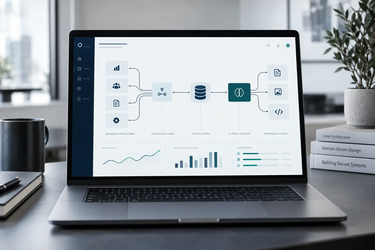 Verbundene Systeme – schematische Softwareansicht