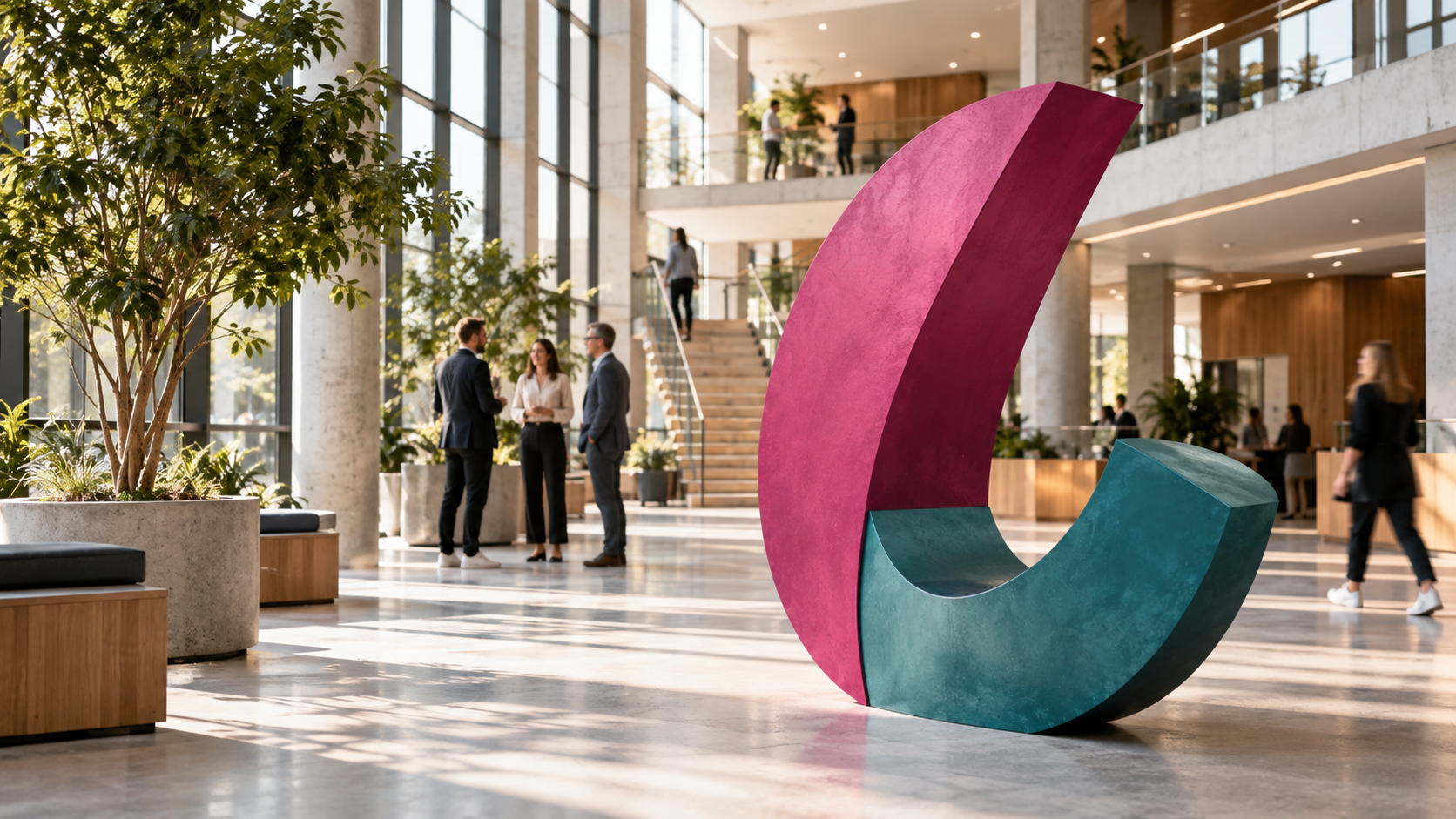 Modernes Technologieunternehmen mit Mitarbeitenden