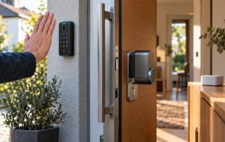 SwitchBot Lock Ultra Max als Symbolbild: Schließantrieb und biometrisches Keypad